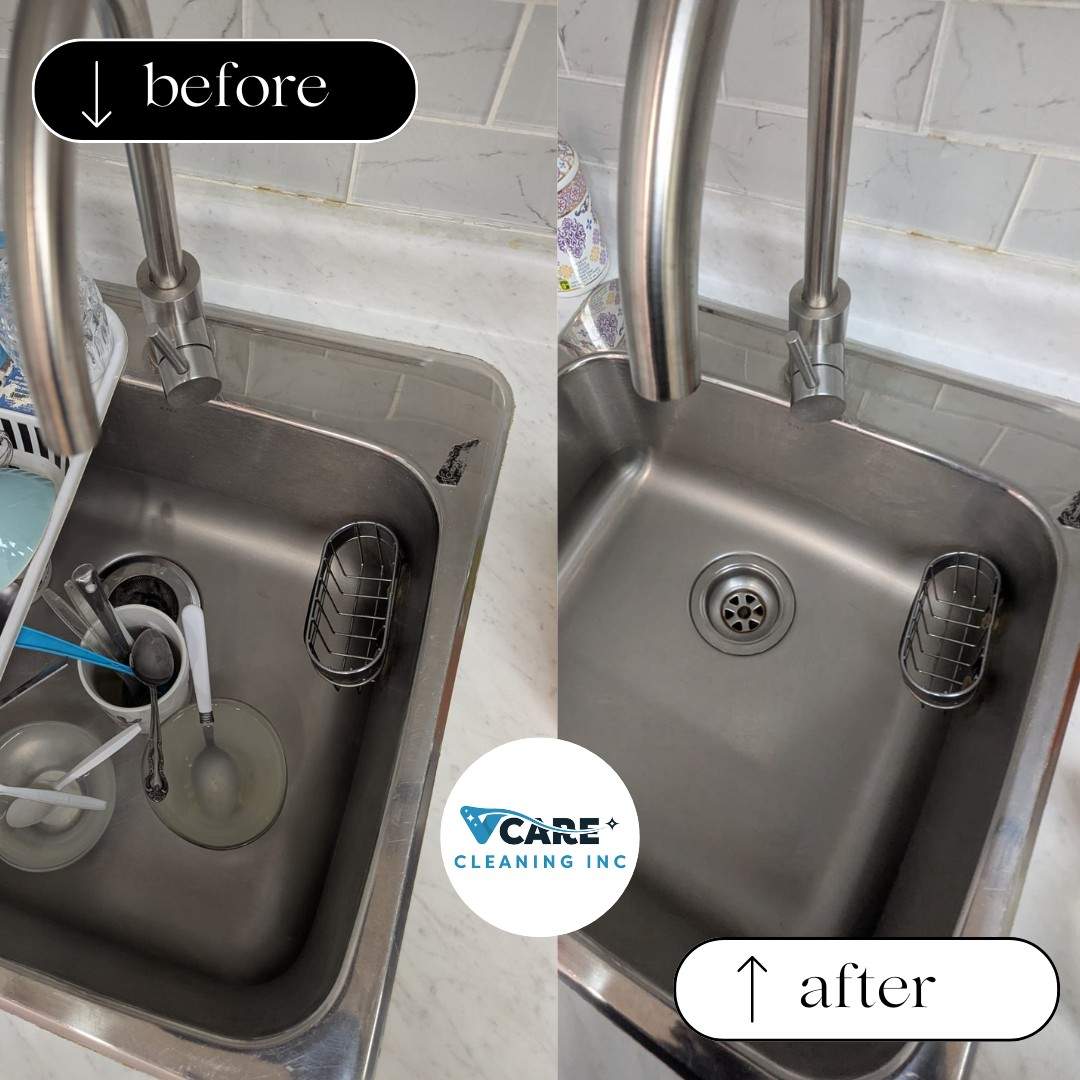 Before and after washroom cleaning