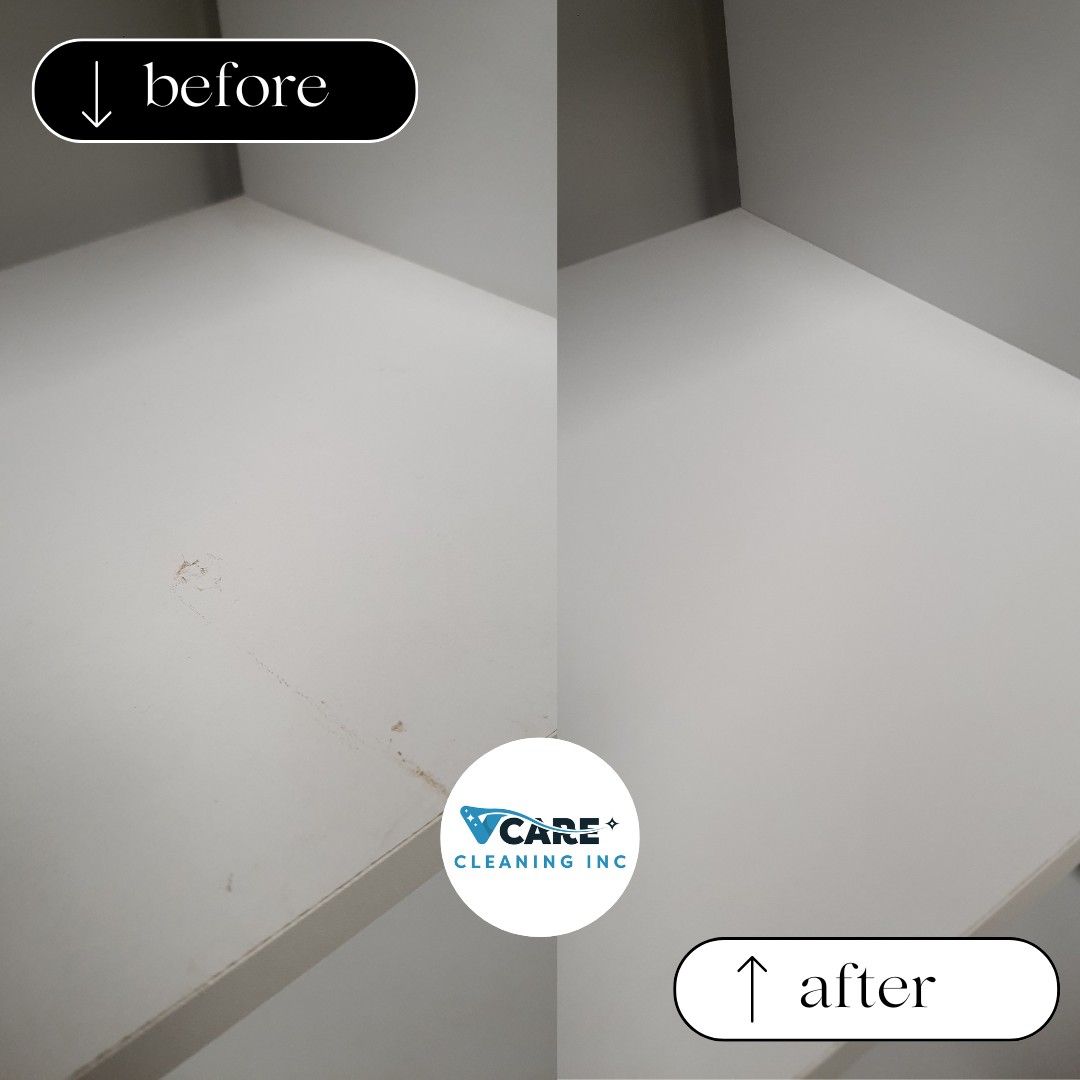 Before and after kitchen sink cleaning