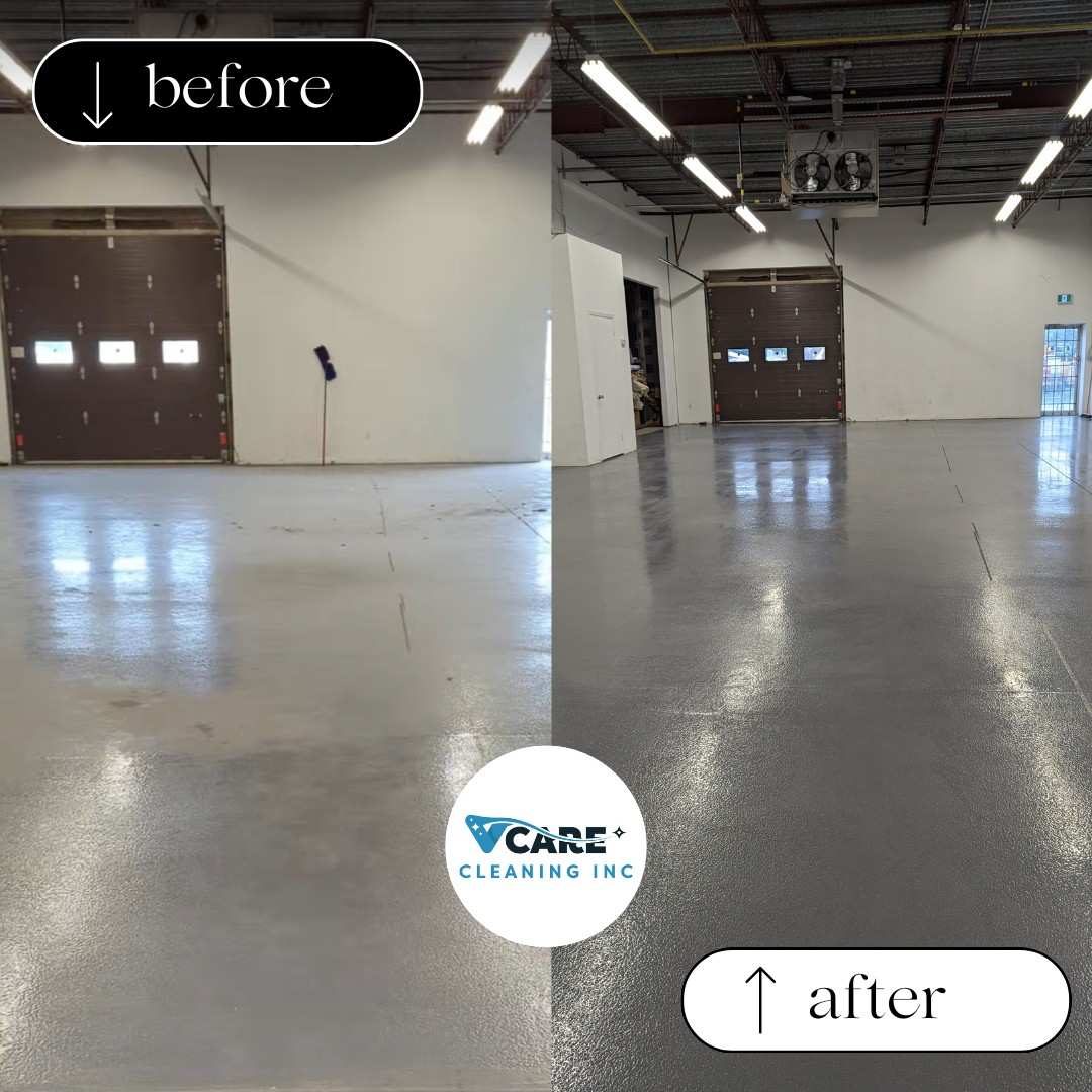 Before and after washroom cleaning