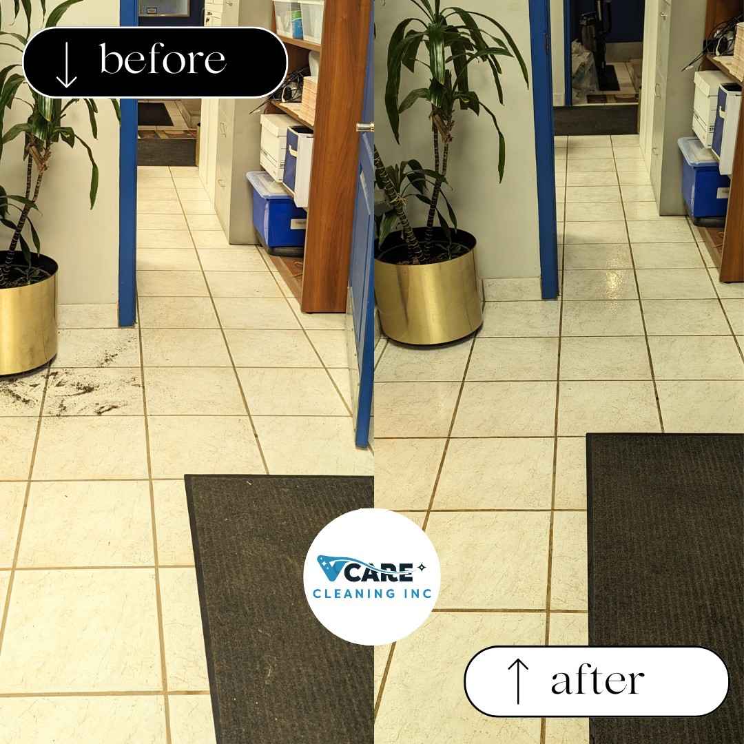Before and after carpet cleaning