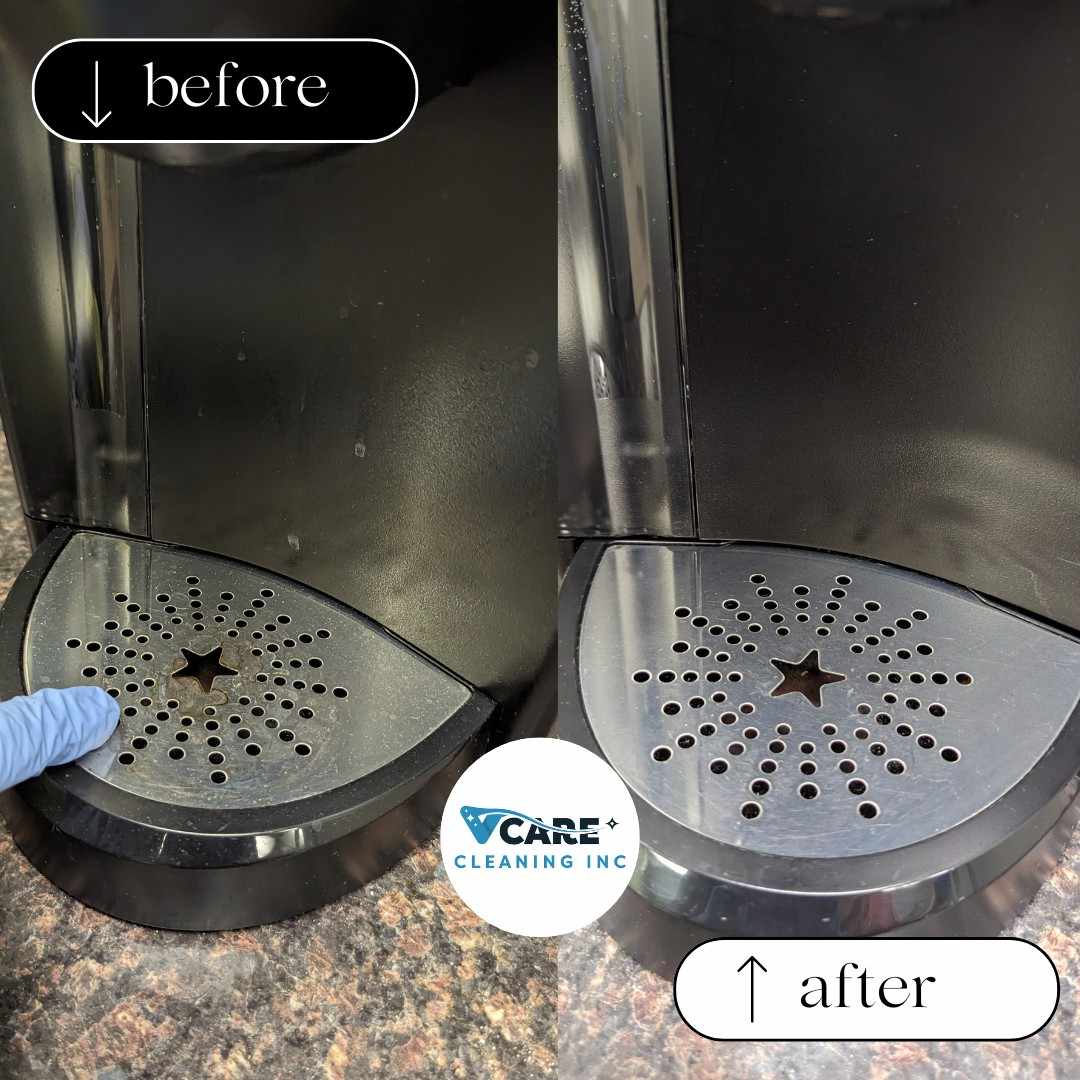Before and after washroom cleaning