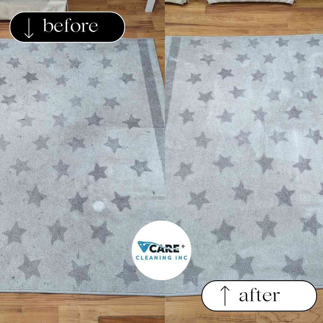 Before and after office floor cleaning