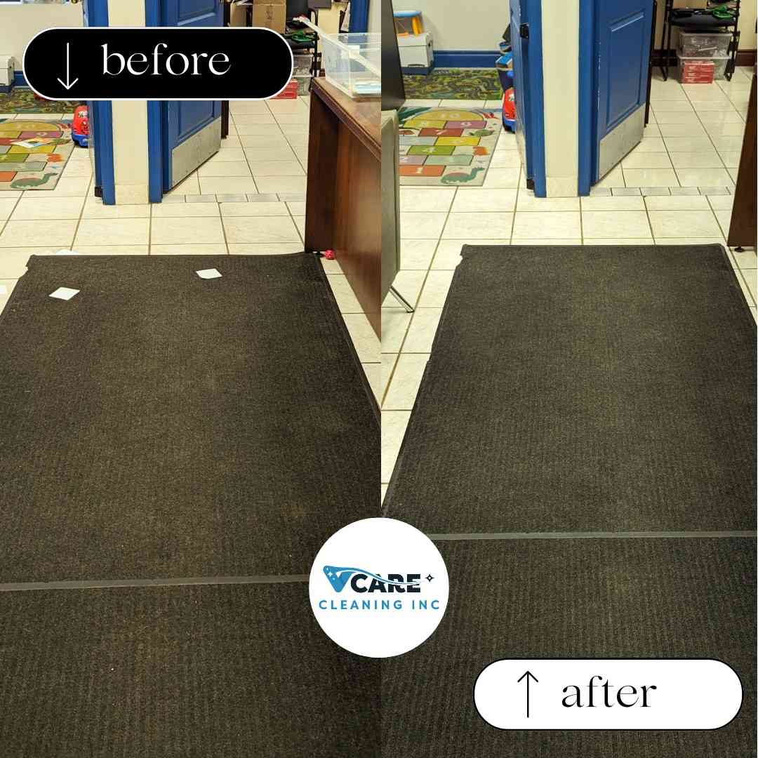 Before and after washroom cleaning