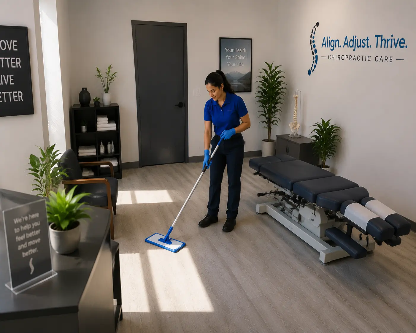 Chiropractic clinics cleaning