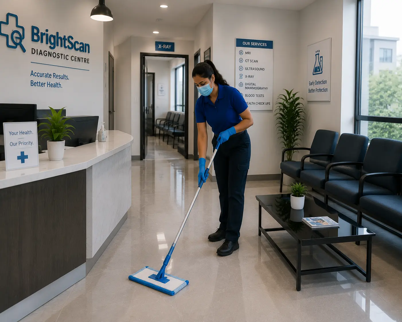 Diagnostic centres cleaning