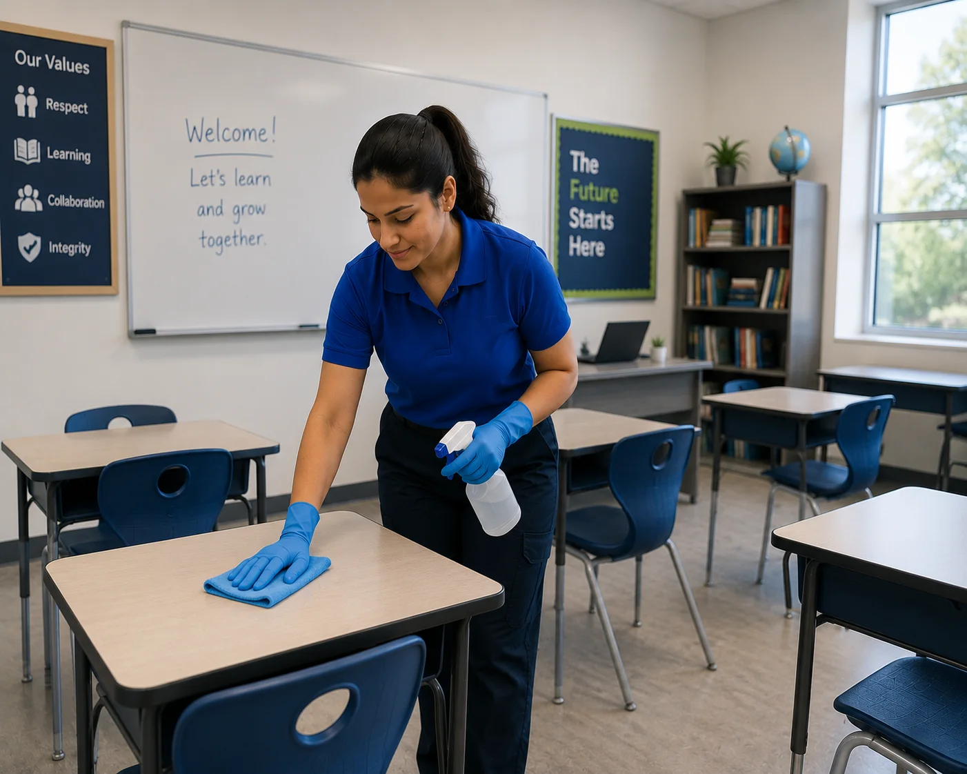Educational facility cleaning