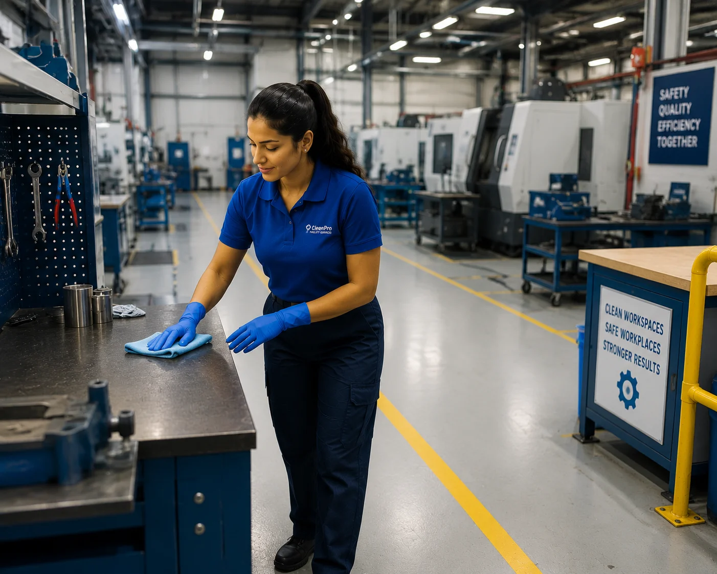 Manufacturing facilities cleaning
