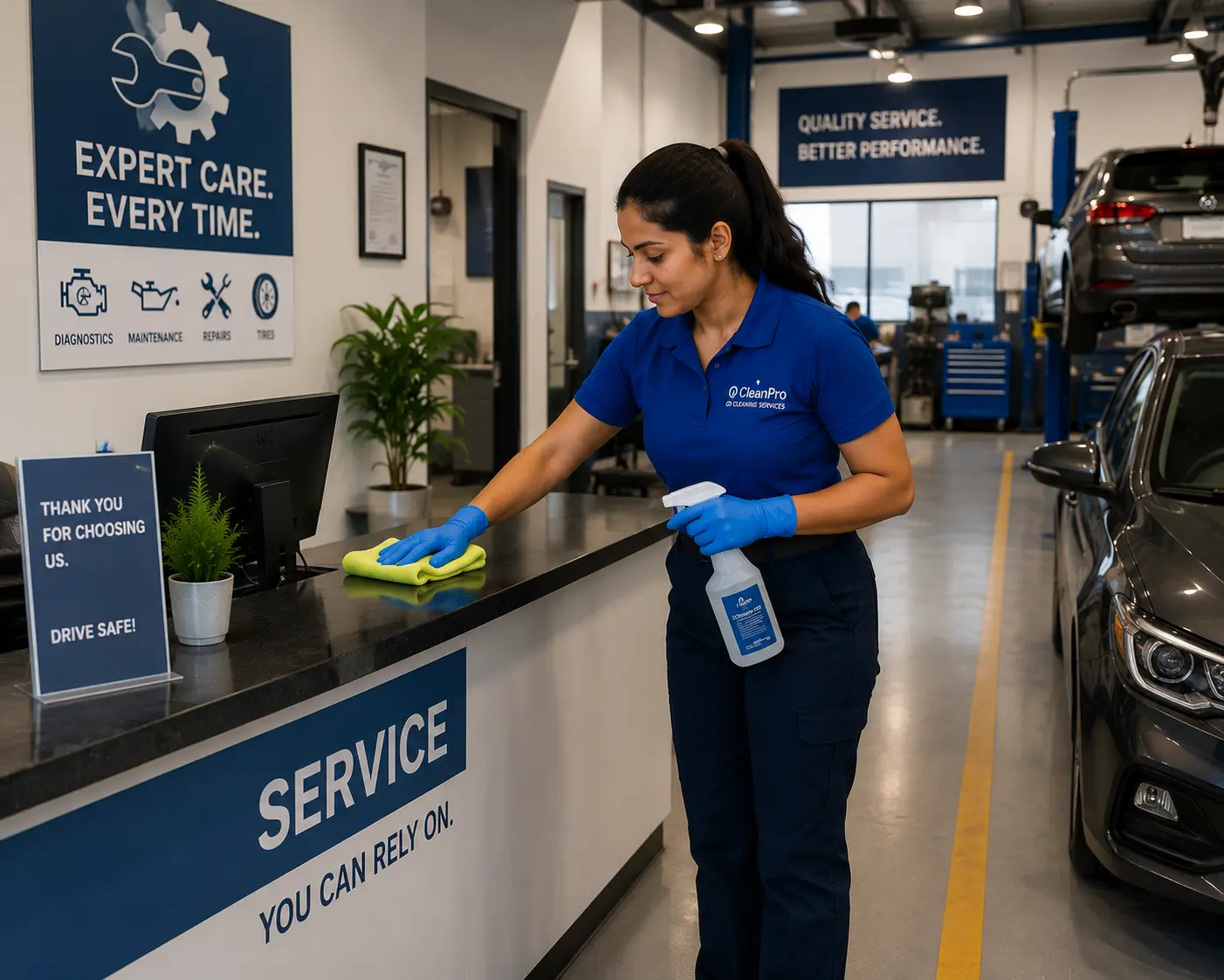Service centres cleaning