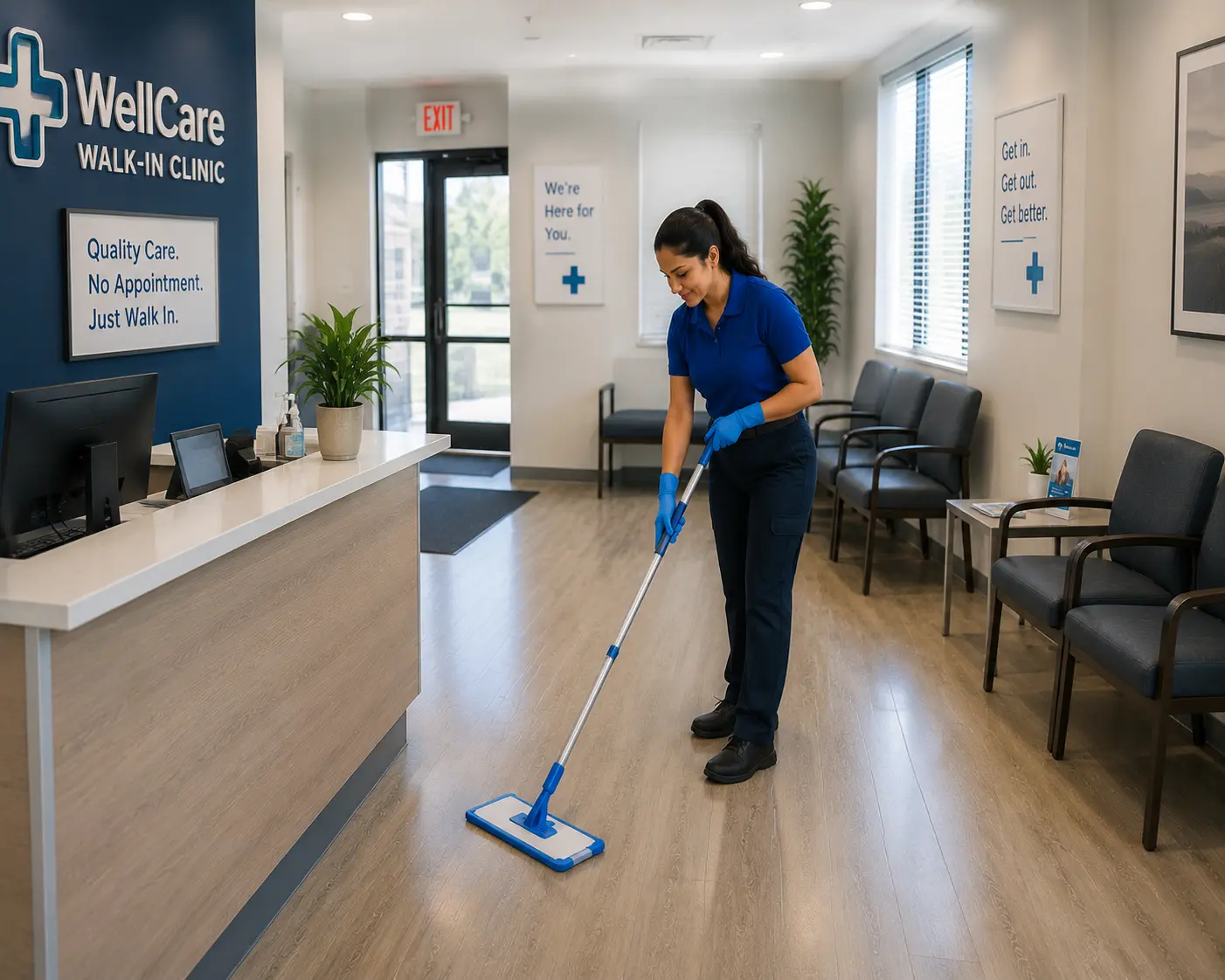 Walk-in clinics cleaning