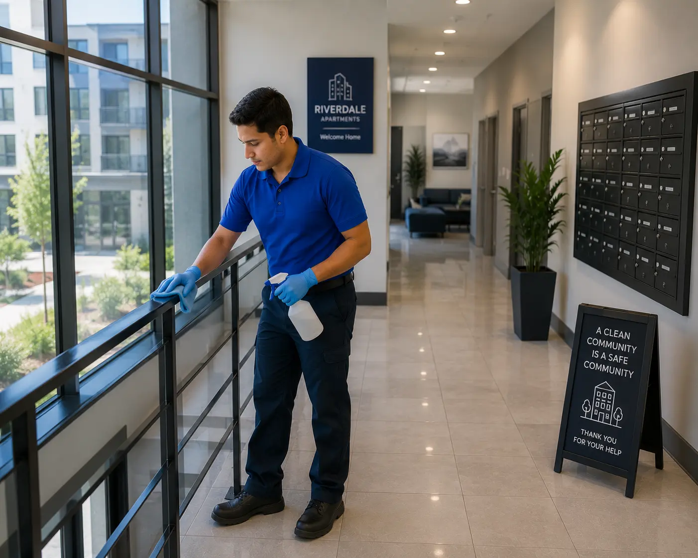 Apartment buildings cleaning