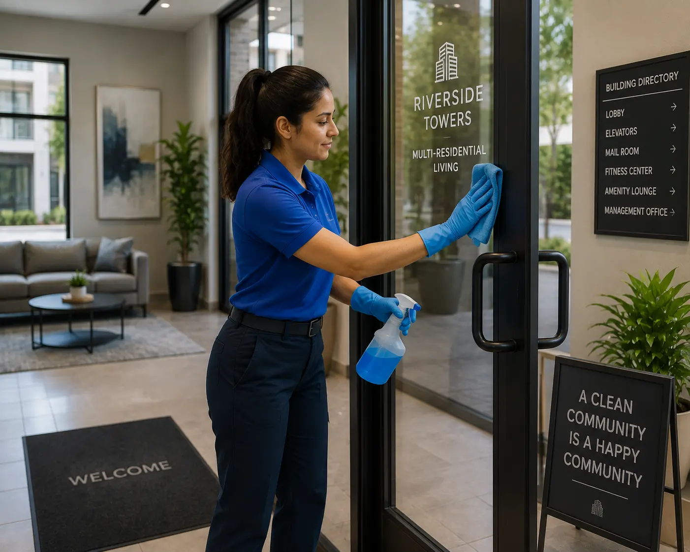 Multi-residential property cleaning