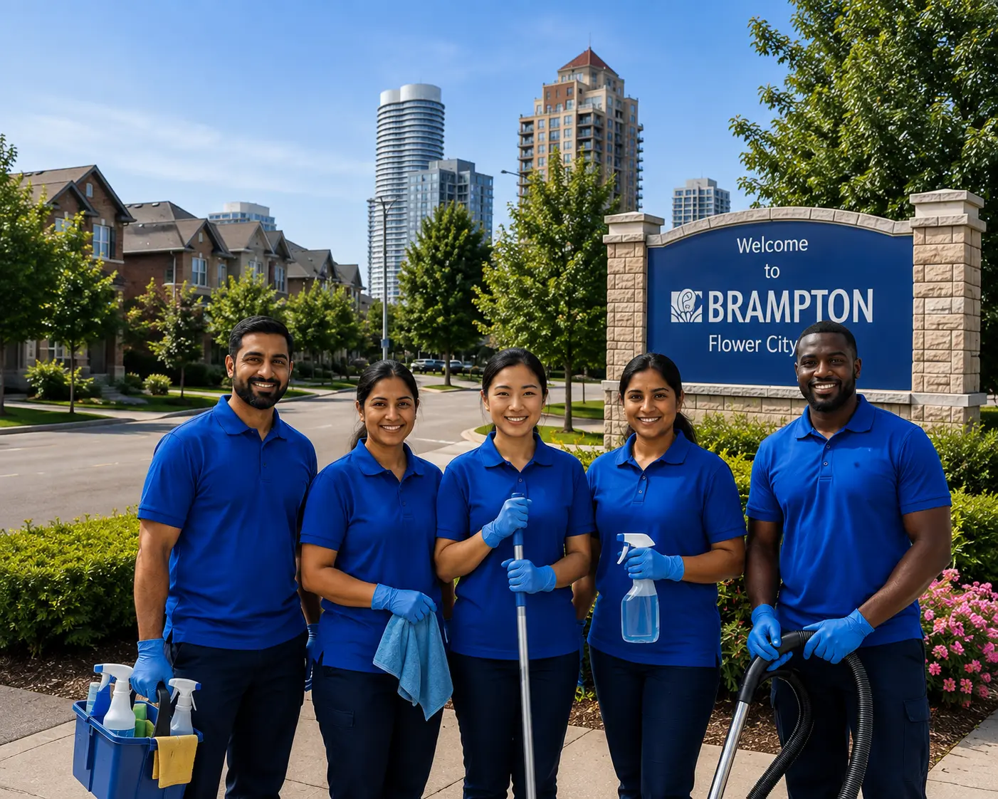 Vcare Cleaning team in Brampton