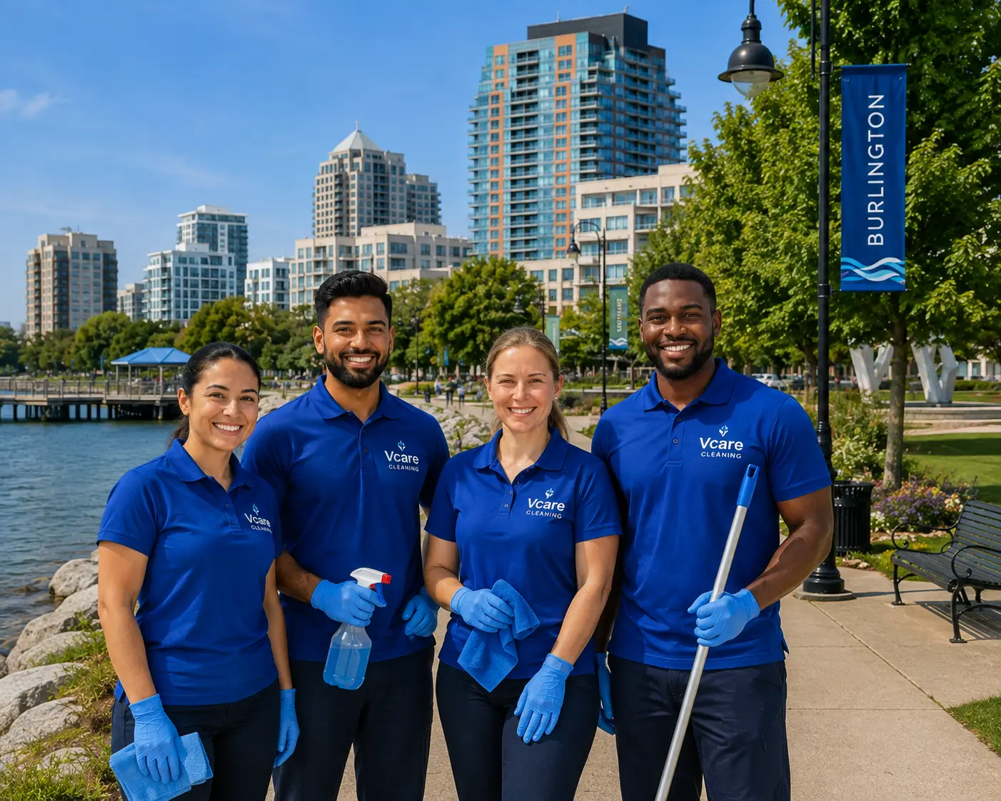 Vcare Cleaning team in Burlington