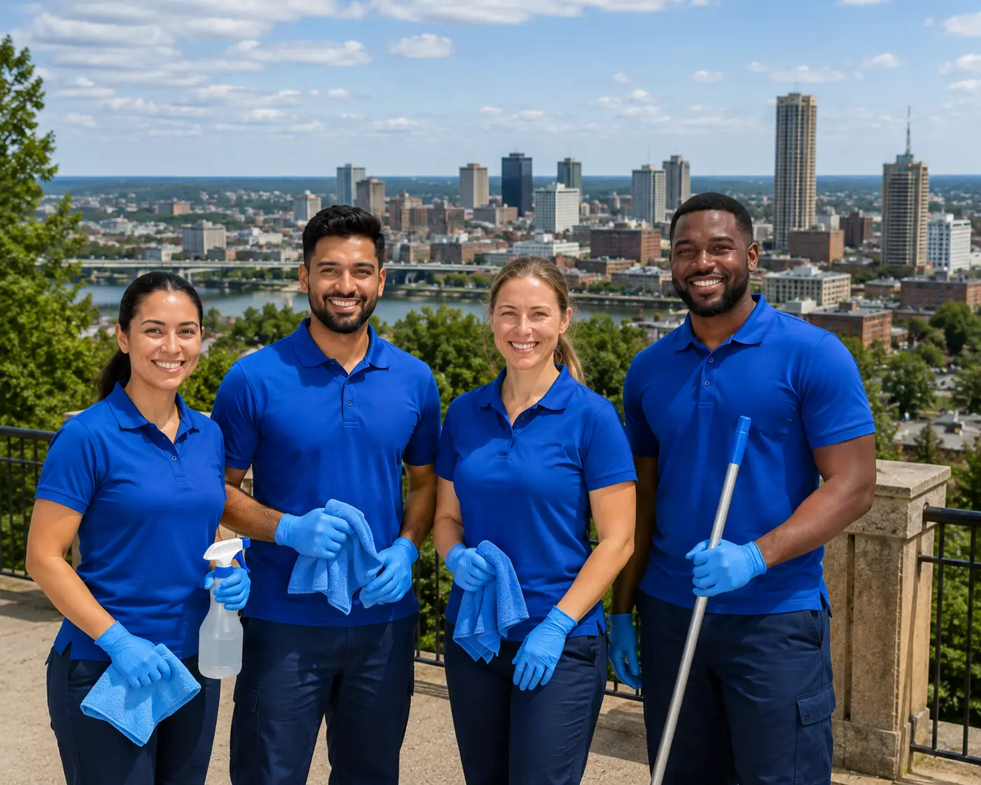 Vcare Cleaning team in Hamilton
