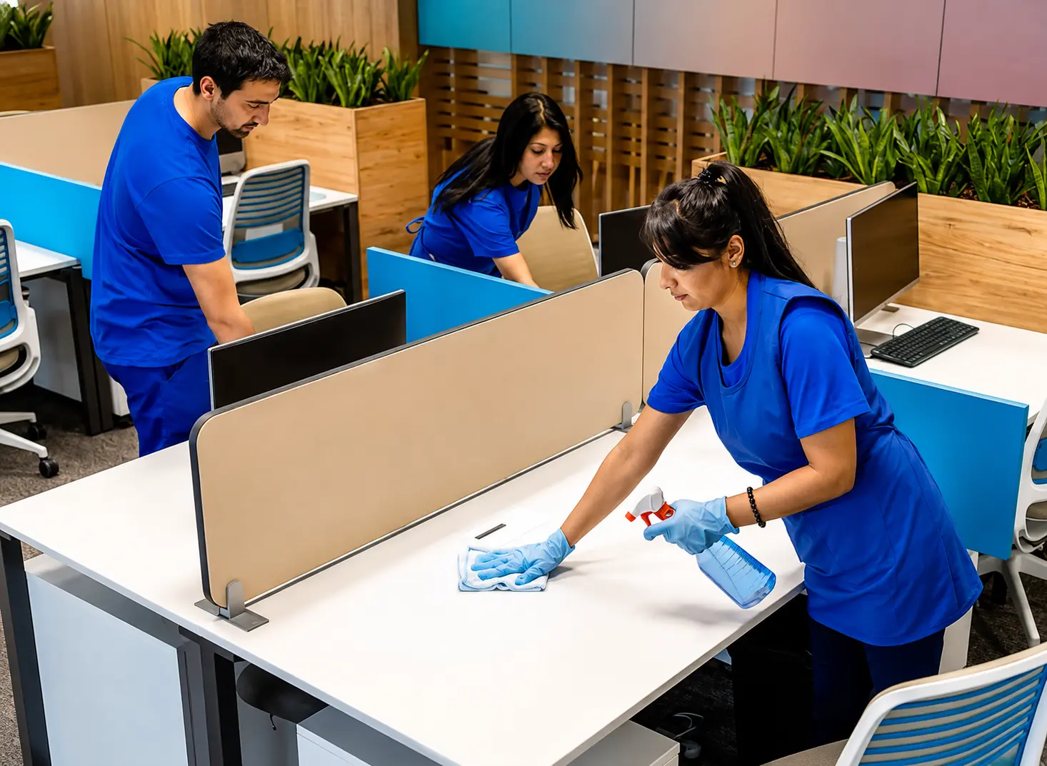 Vcare Cleaning team at work
